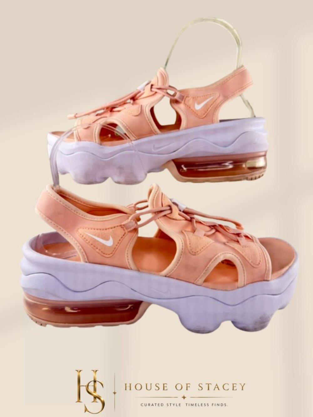 Nike Air Max Platform Sandals Peach Size 9